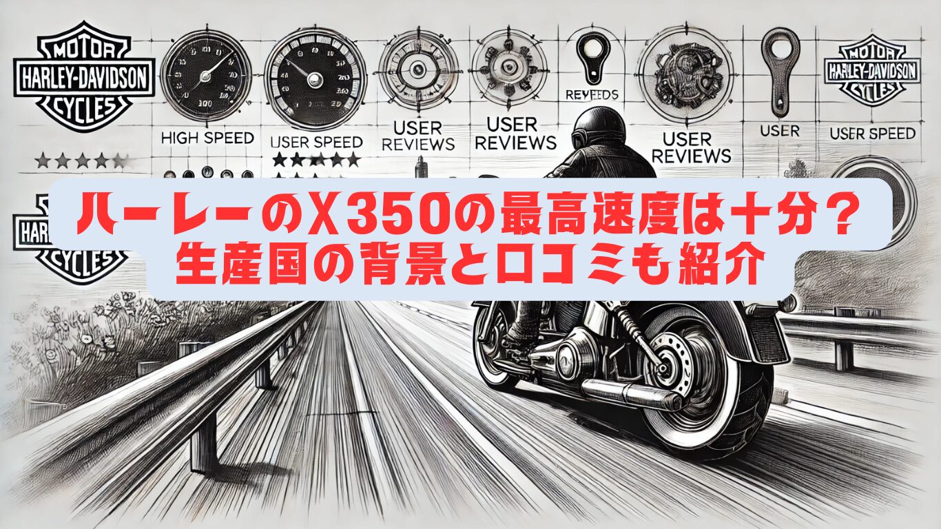 ハーレーのX350の最高速度は十分？生産国の背景と口コミも紹介