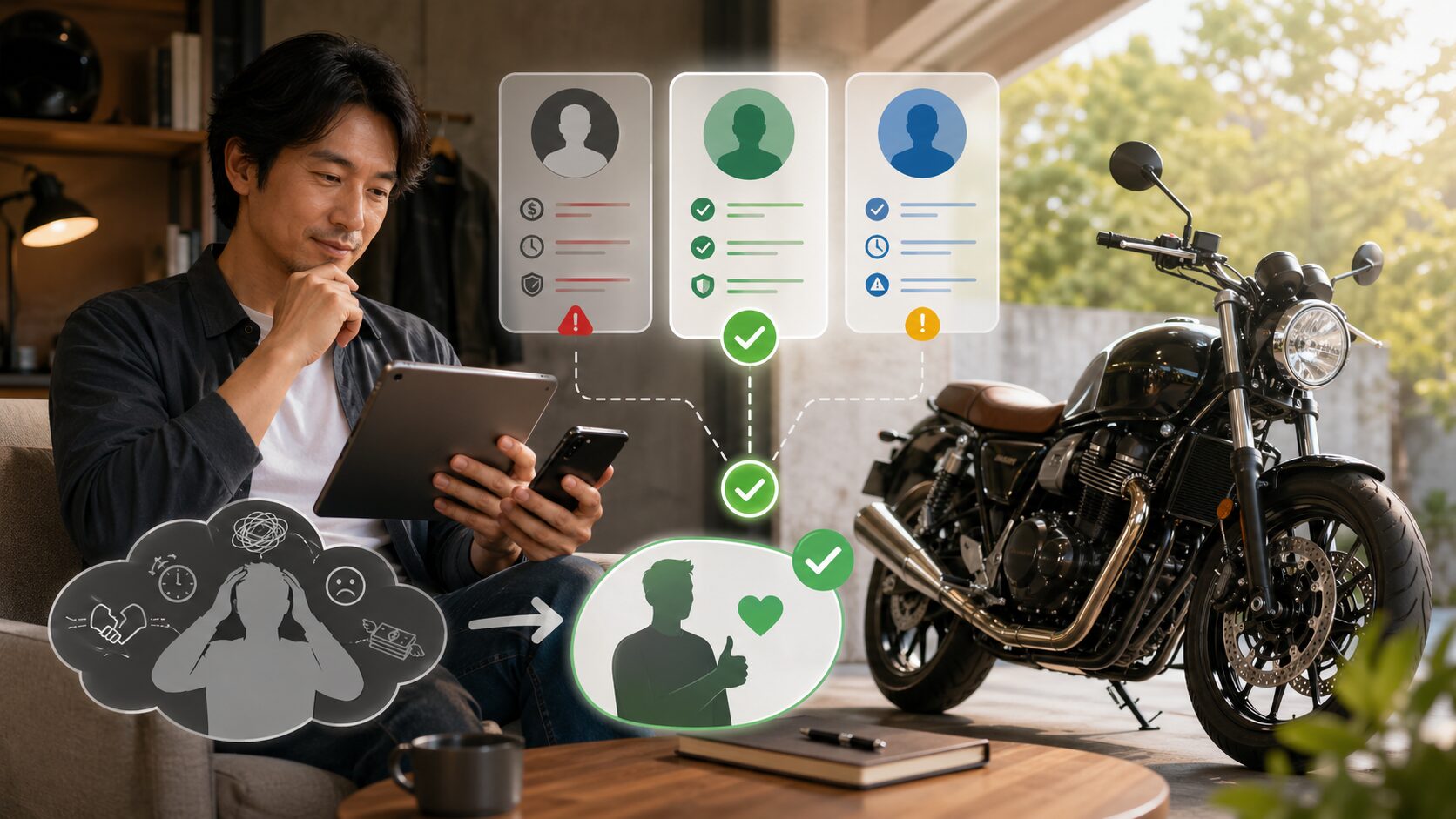 バイク買取一括査定のデメリットは比較で意外と避けられる理由