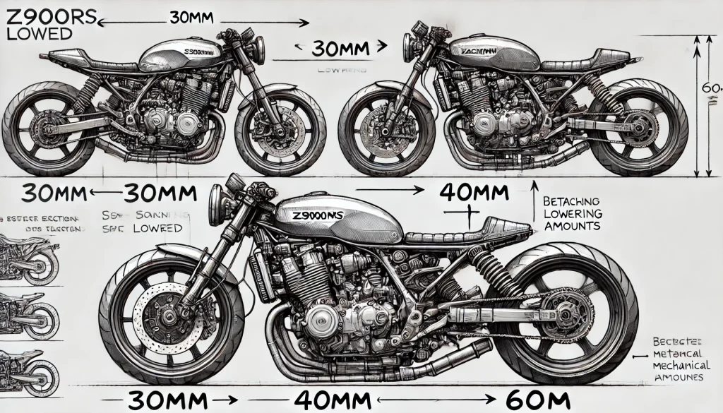 Z900RS　ローダウンで見た目はどう変わる？