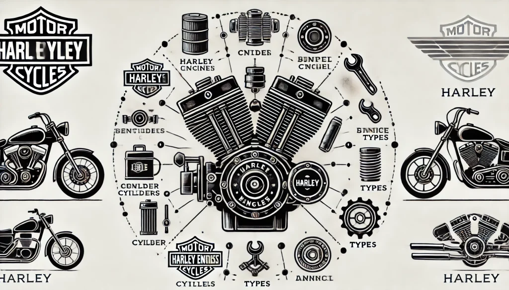 ハーレー　エンジンは基本何気筒？種類は？