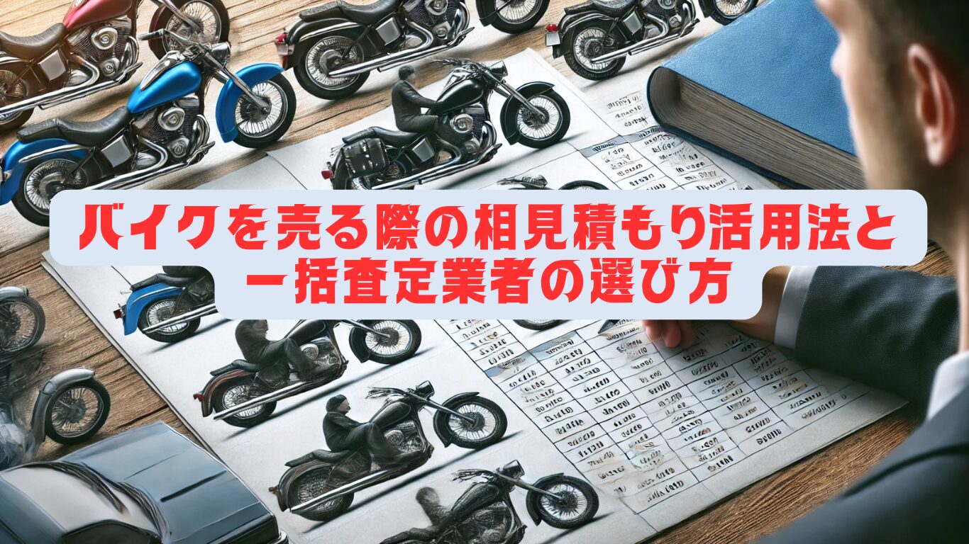 バイクを売る際の相見積もり活用法と一括査定業者の選び方