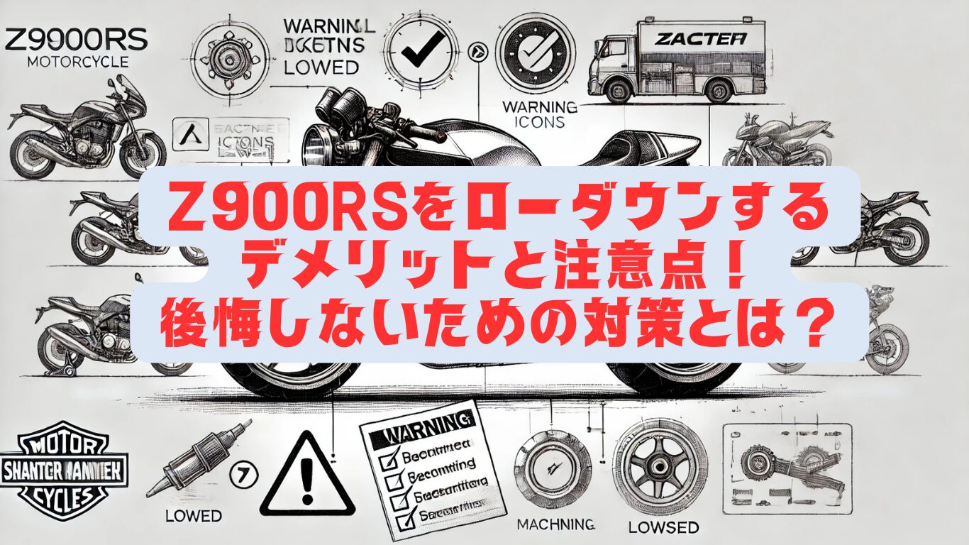 Z900RSをローダウンするデメリットと注意点！後悔しないための対策とは