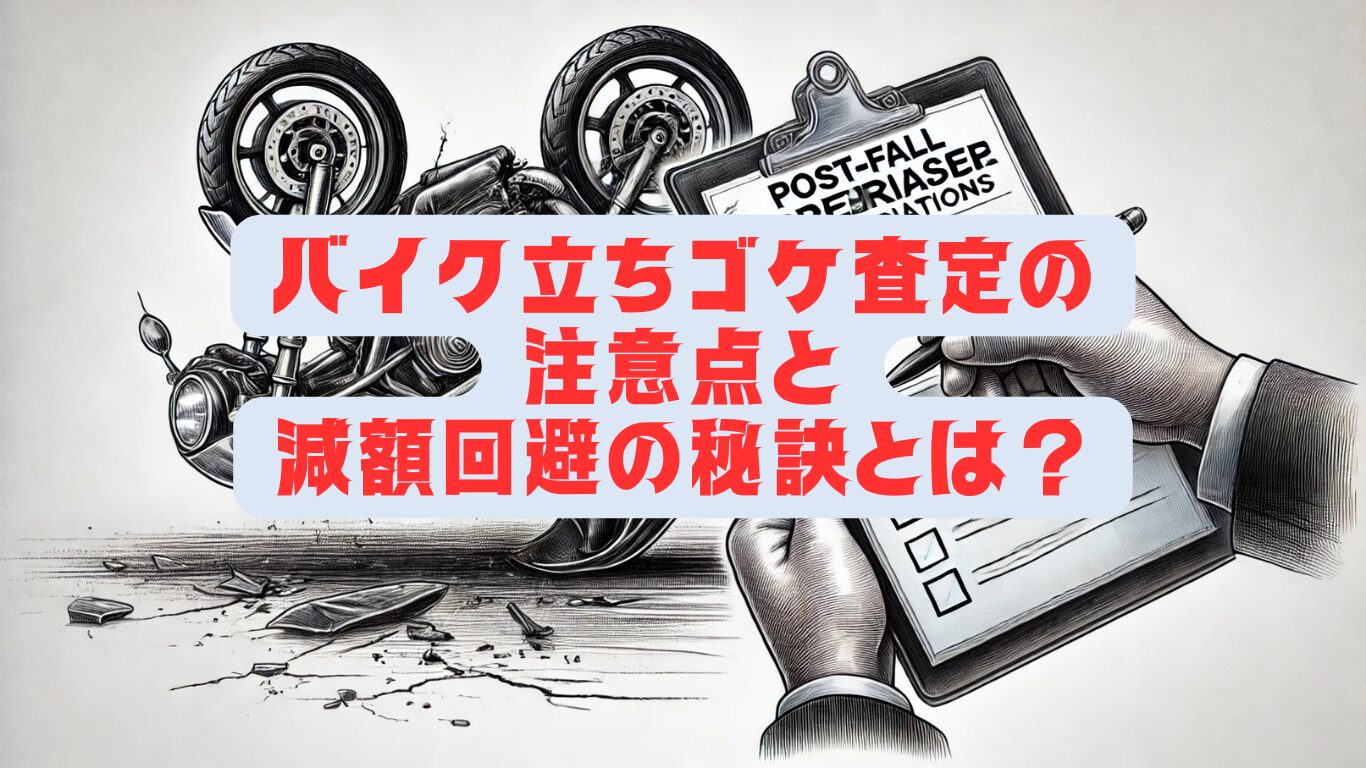 バイク立ちゴケ査定の注意点と減額回避の秘訣とは？