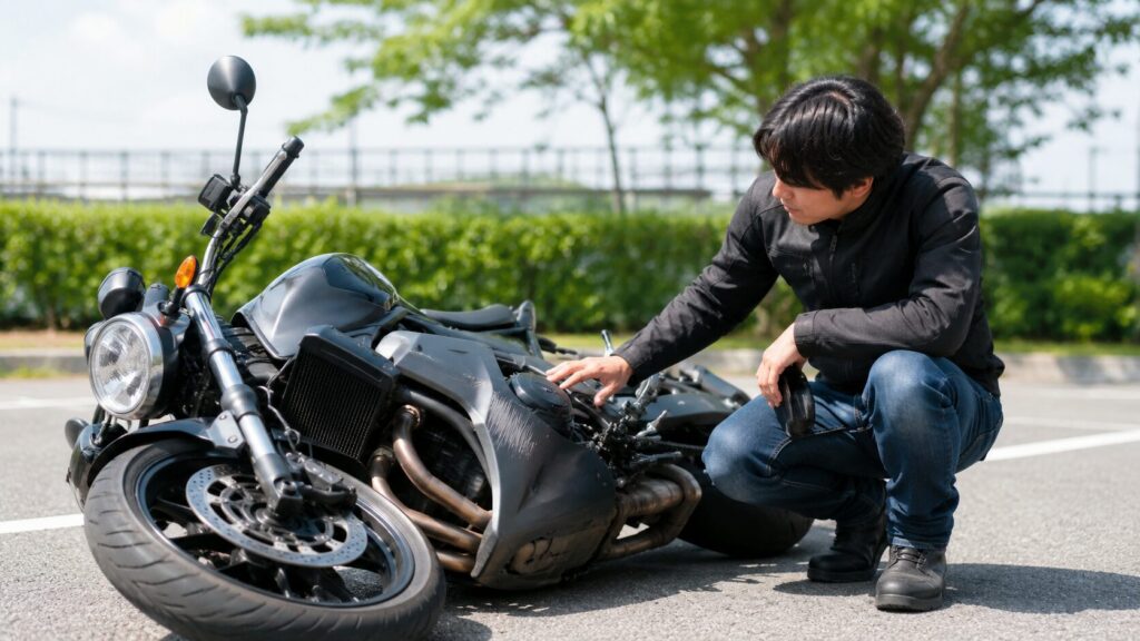 バイクの立ちゴケ査定の対策