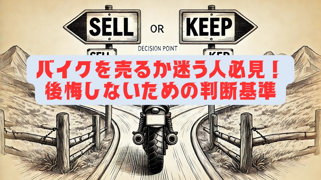 バイクを売るか迷う人必見！後悔しないための判断基準