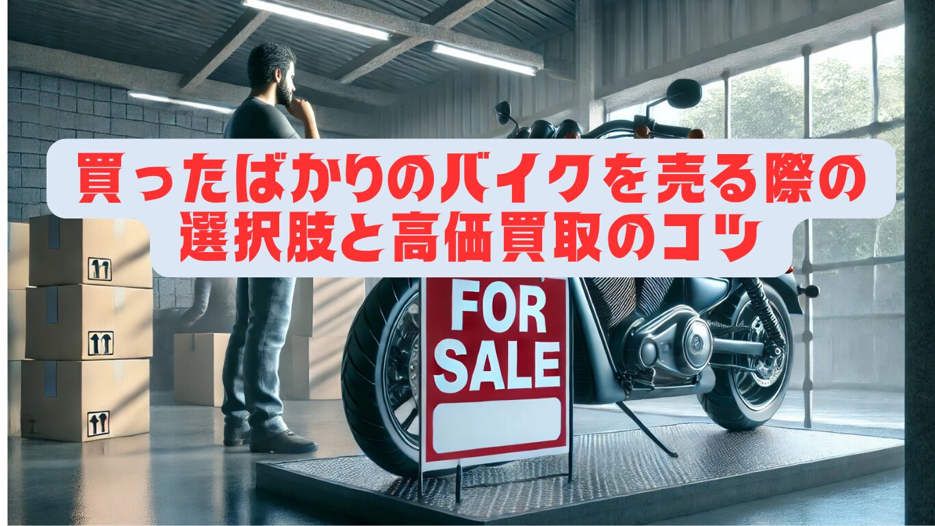 買ったばかりのバイクを売る際の選択肢と高価買取のコツ