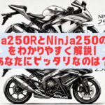 Ninja250RとNinja250の違いをわかりやすく解説｜あなたにピッタリなのは？