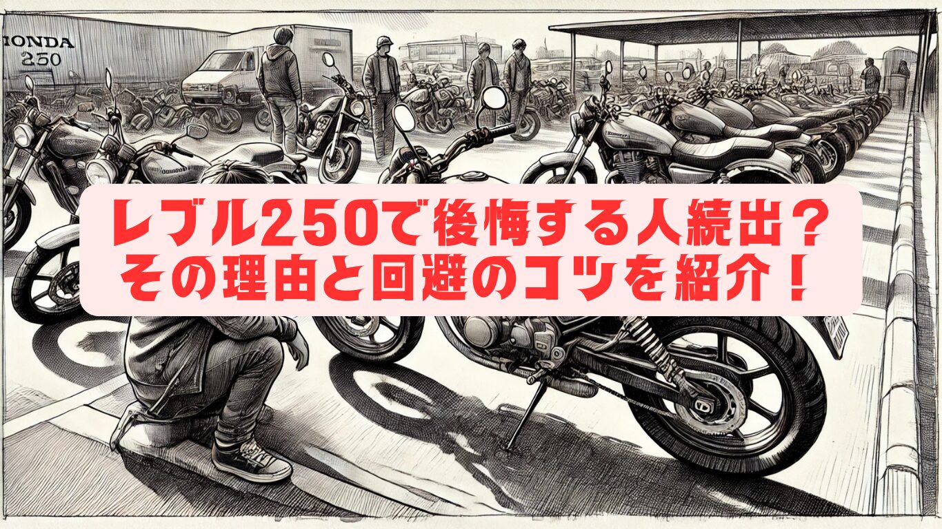 レブル250で後悔する人続出？その理由と回避のコツを紹介！