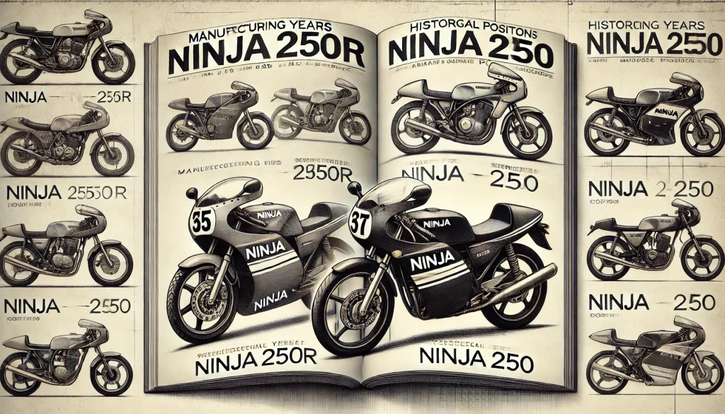 Ninja250R　Ninja250　製造年と市場での位置付け