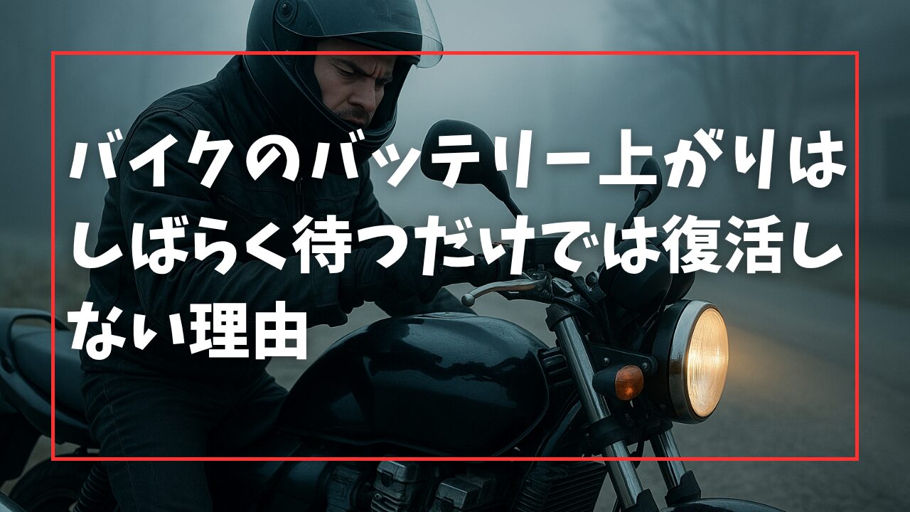 バイクバッテリー上がりはしばらく待つだけでは復活しない理由