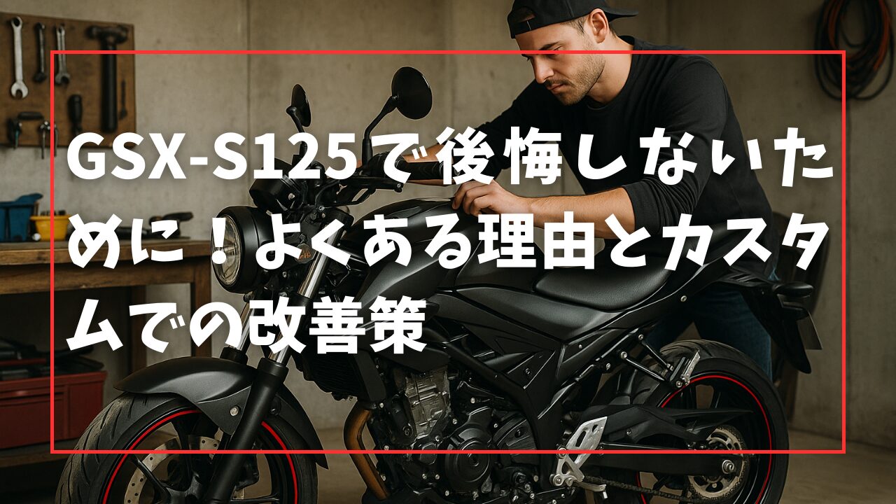 GSX-S125で後悔しないために！よくある理由とカスタムでの改善策
