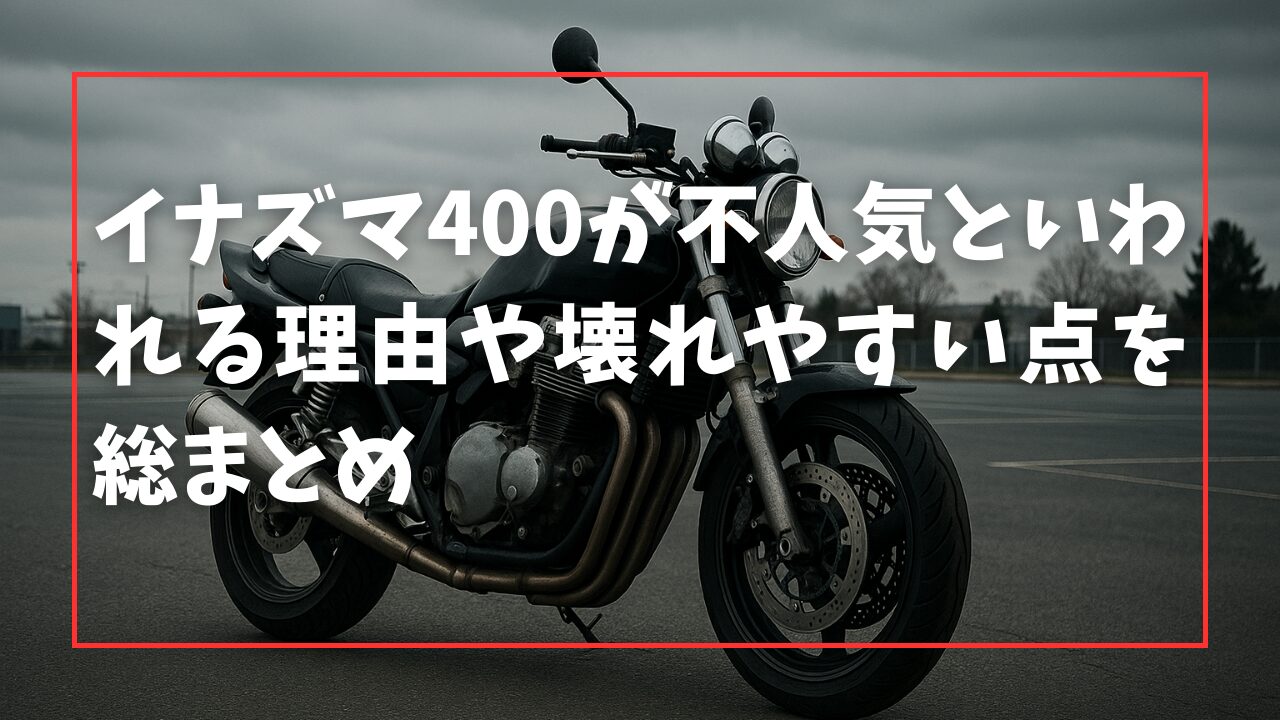 イナズマ400が不人気といわれる理由や壊れやすい点を総まとめ