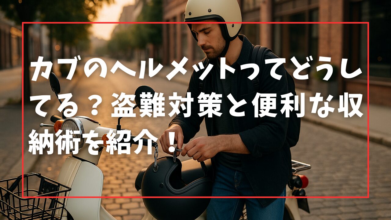カブのヘルメットってどうしてる？盗難対策と便利な収納術を紹介！