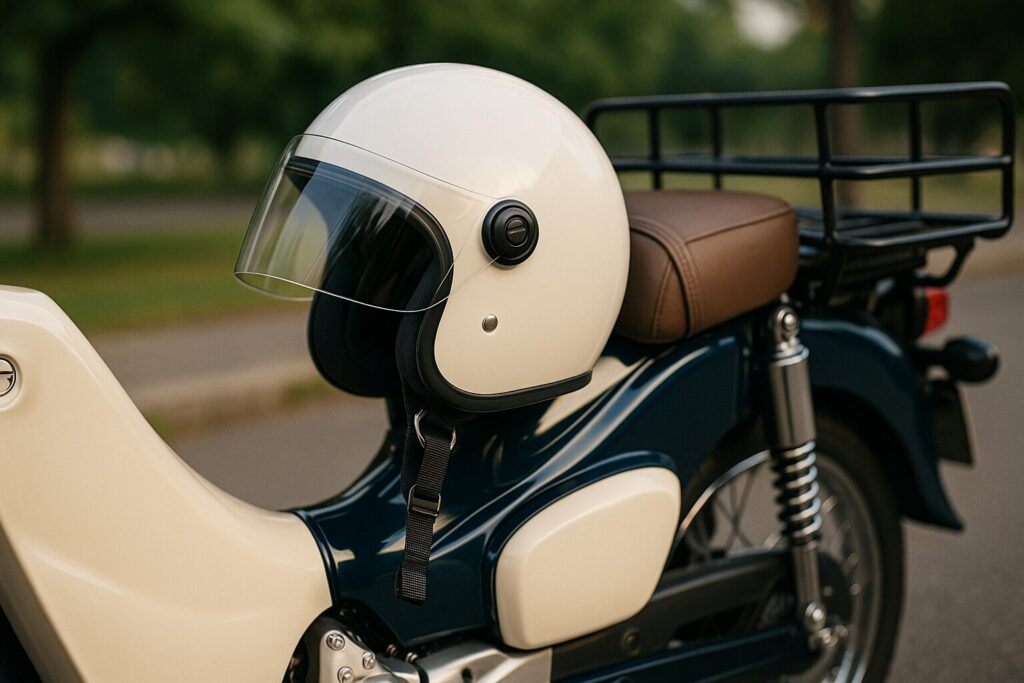 カブのヘルメットってどうしてる？収納とホルダー活用法