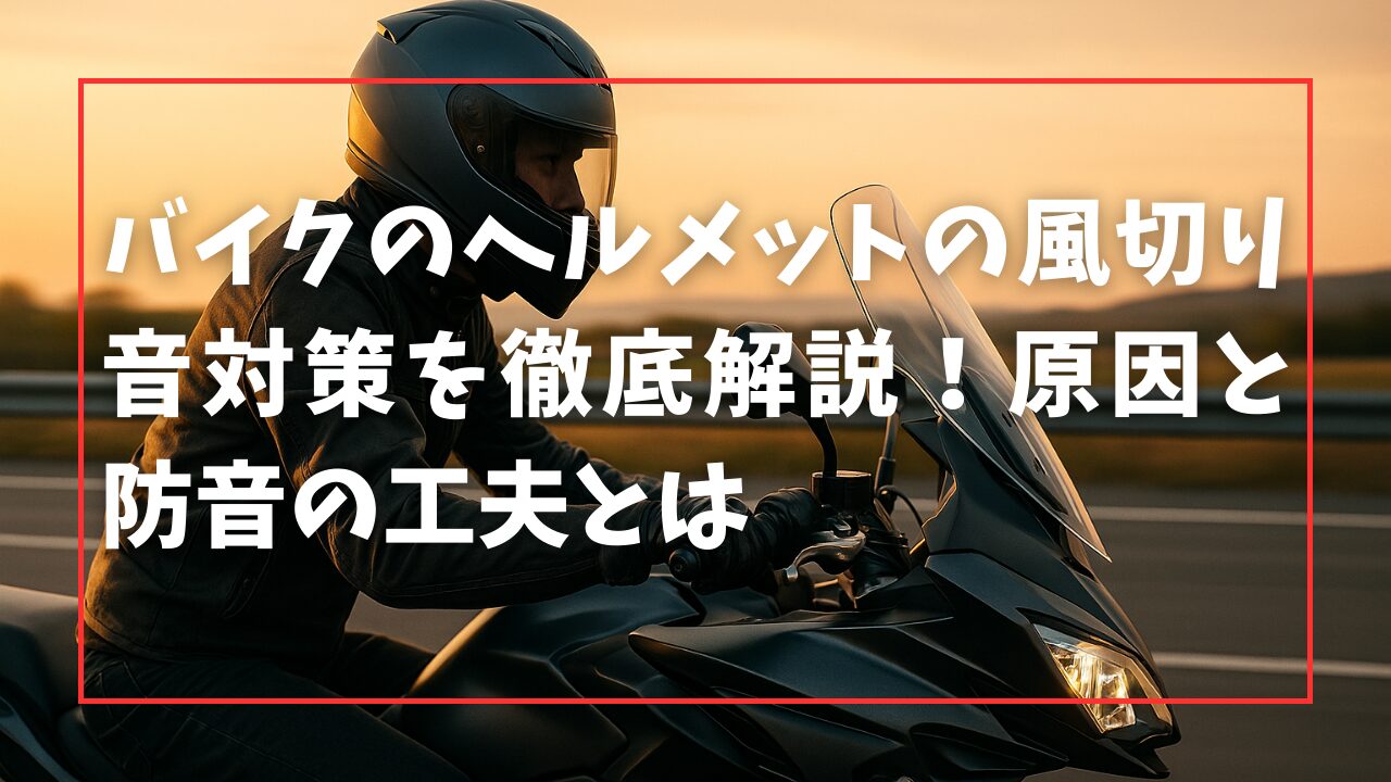 バイクのヘルメットの風切り音対策を徹底解説！原因と防音の工夫とは