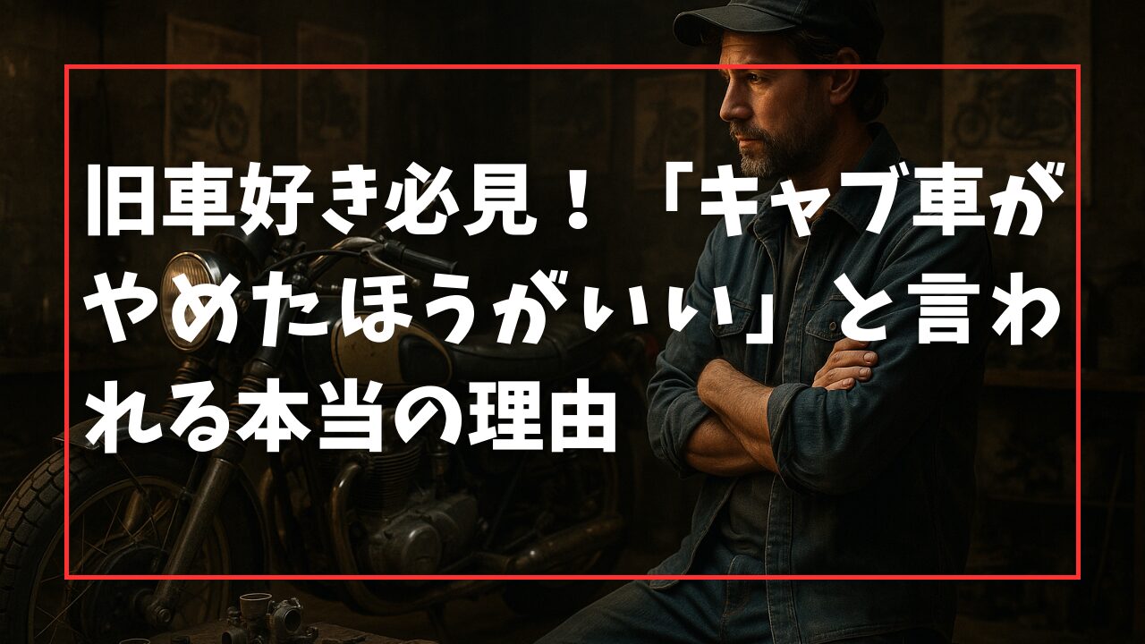 旧車好き必見！「キャブ車がやめたほうがいい」と言われる本当の理由