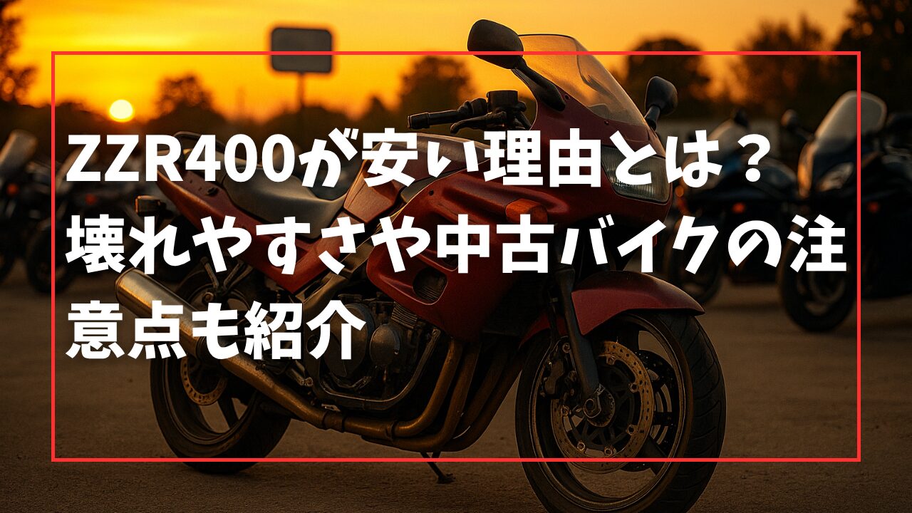 ZZR400が安い理由とは？壊れやすさや中古バイクの注意点も紹介