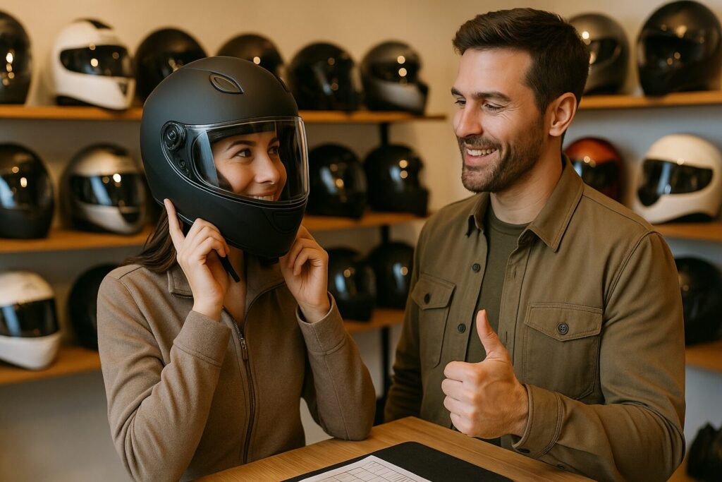 タンデム 彼女 ヘルメット選び