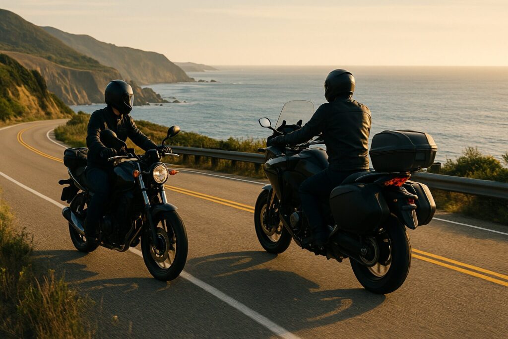 大型バイクと中型バイクのツーリング比較