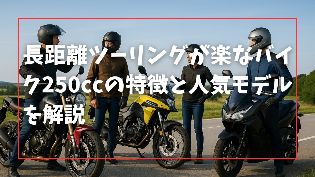 長距離ツーリングが楽なバイク250ccの特徴と人気モデルを解説