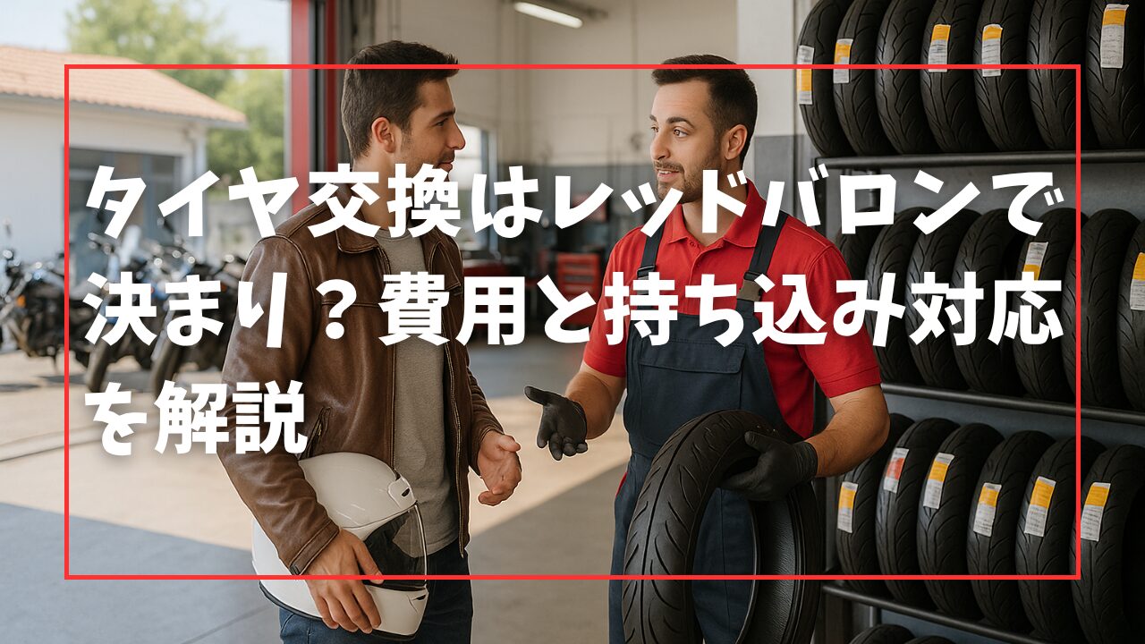 タイヤ交換はレッドバロンで決まり？費用と持ち込み対応を解説
