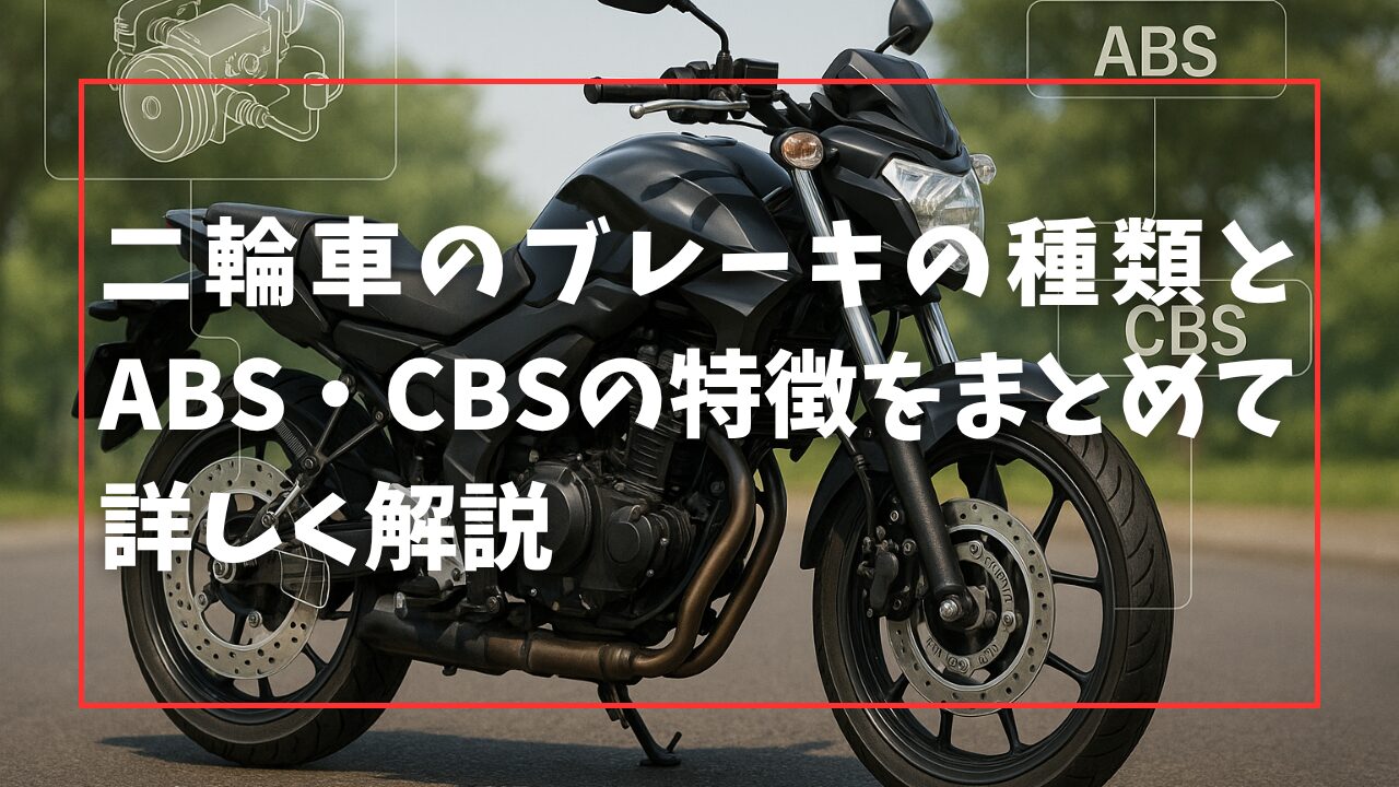 二輪車のブレーキの種類とABS・CBSの特徴をまとめて詳しく解説