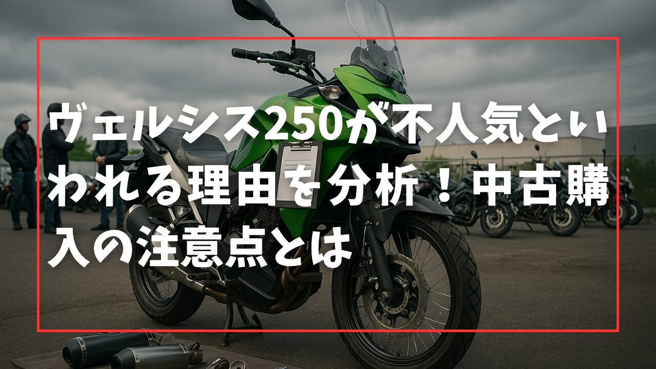 ヴェルシス250が不人気といわれる理由を分析！中古購入の注意点とは