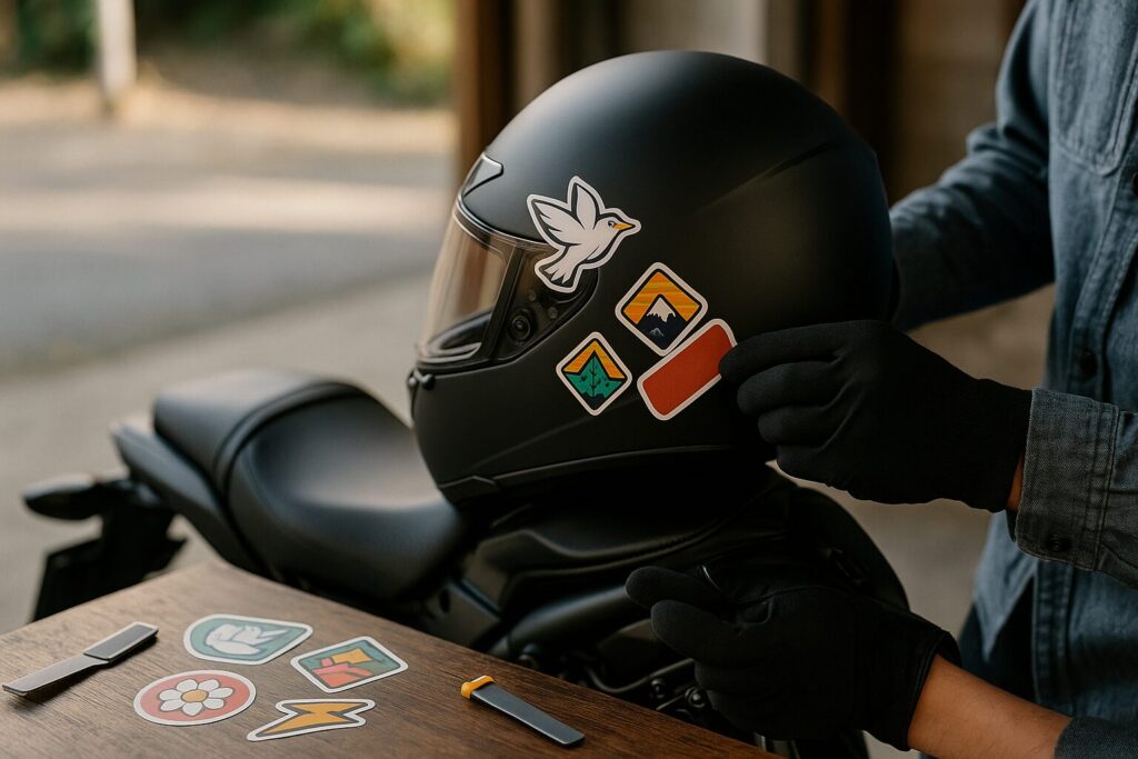 ヘルメット ステッカー 貼り方で差をつけるセンス向上術