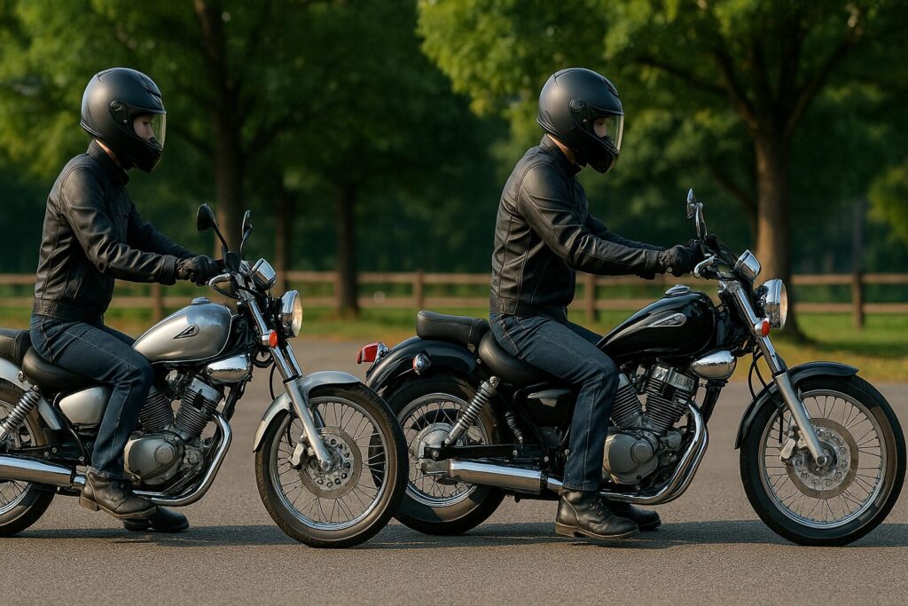 ビラーゴ250とビラーゴ400の大きさを比較