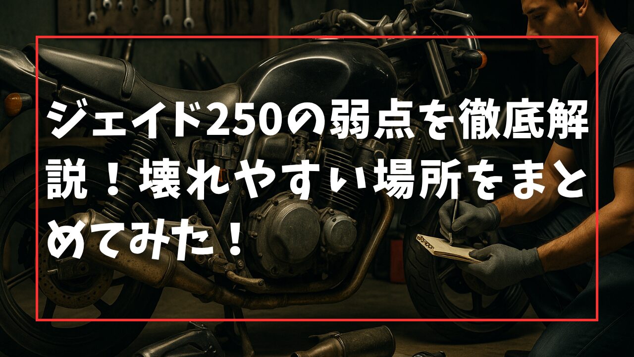 ジェイド250の弱点を徹底解説！壊れやすい場所をまとめてみた！
