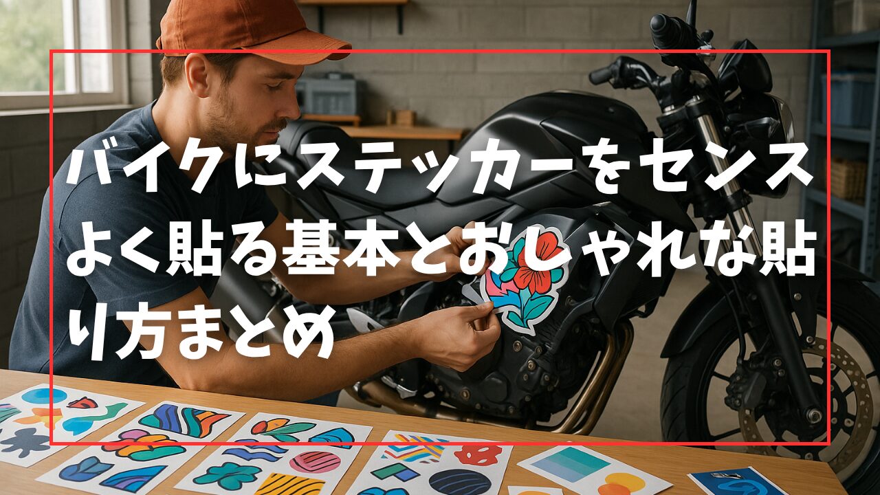 バイクにステッカーをセンスよく貼る基本とおしゃれな貼り方まとめ