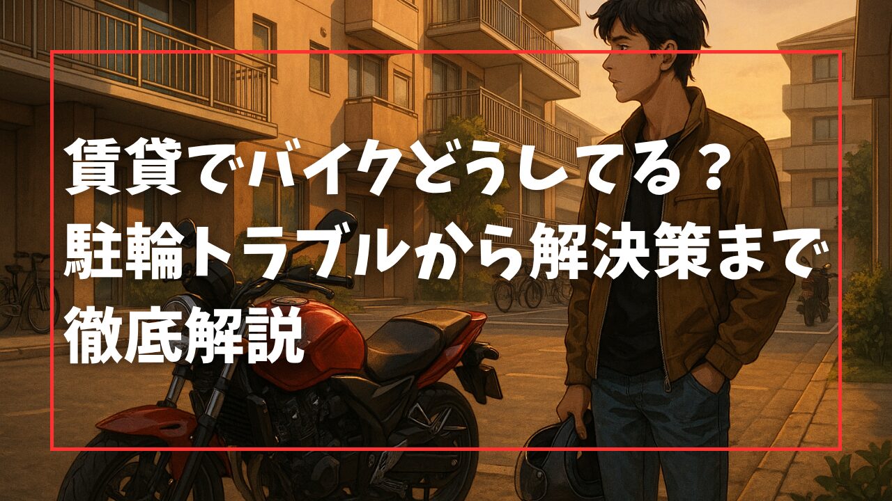 賃貸でバイクどうしてる？駐輪トラブルから解決策まで徹底解説