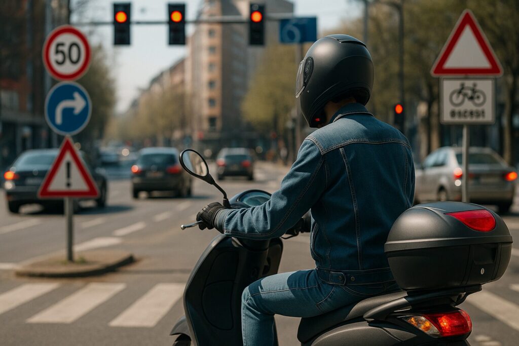原付初心者あるある交通ルールで戸惑う場面