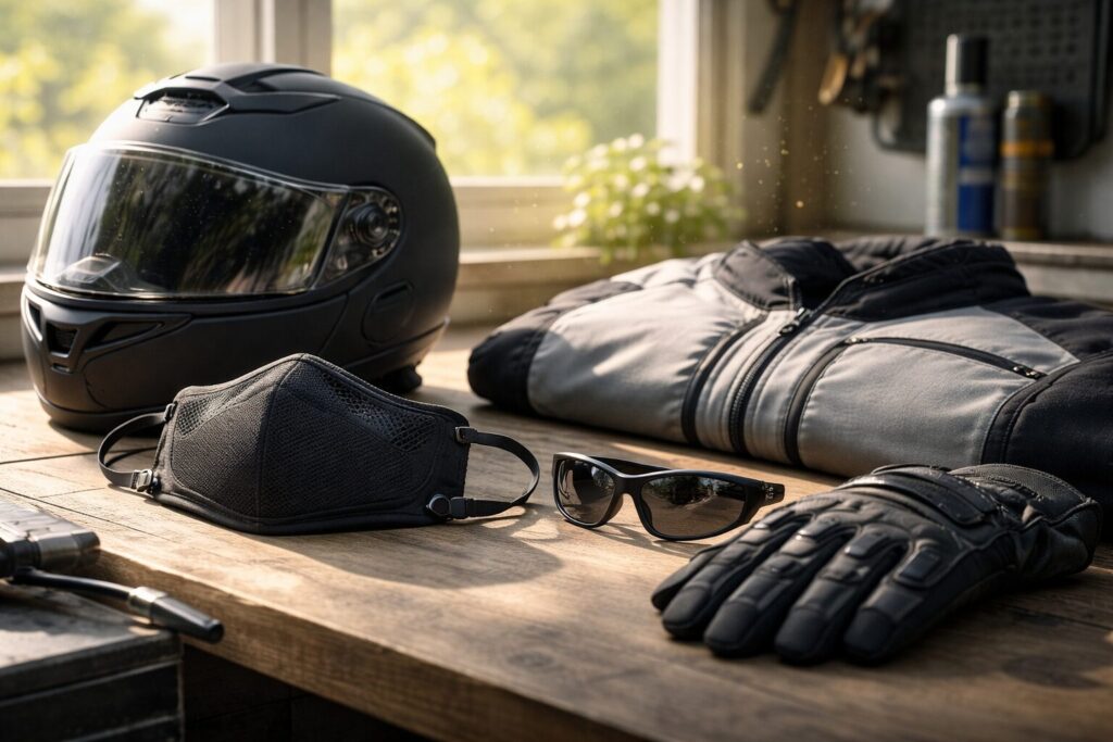 バイクの花粉対策の基本装備