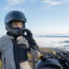ヘルメットカメラを装着して走行記録を残す日本人ライダー