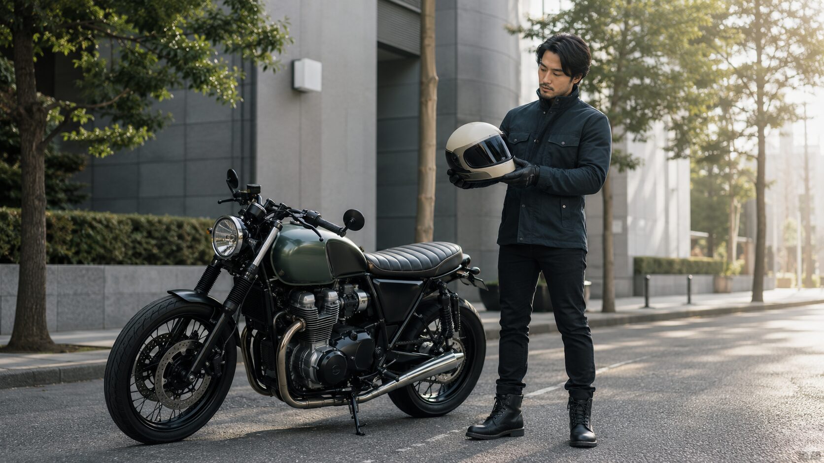 車体とウェアに合うおしゃれなバイクヘルメットを選ぶ日本人ライダー