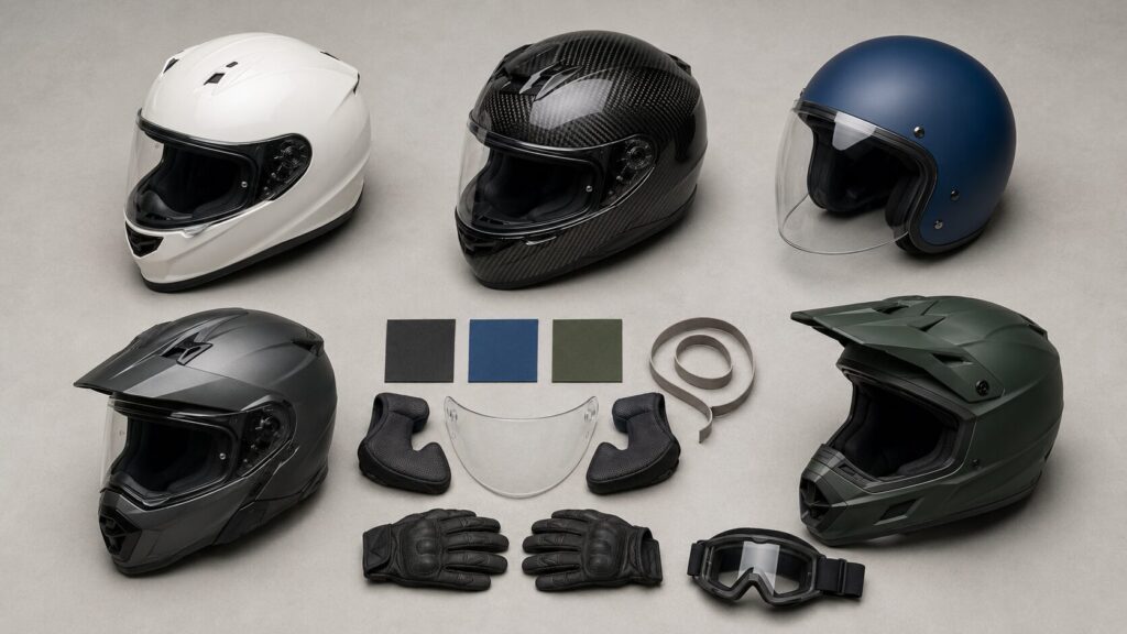 フルフェイスやジェットなど軽量バイクヘルメットのタイプ別比較