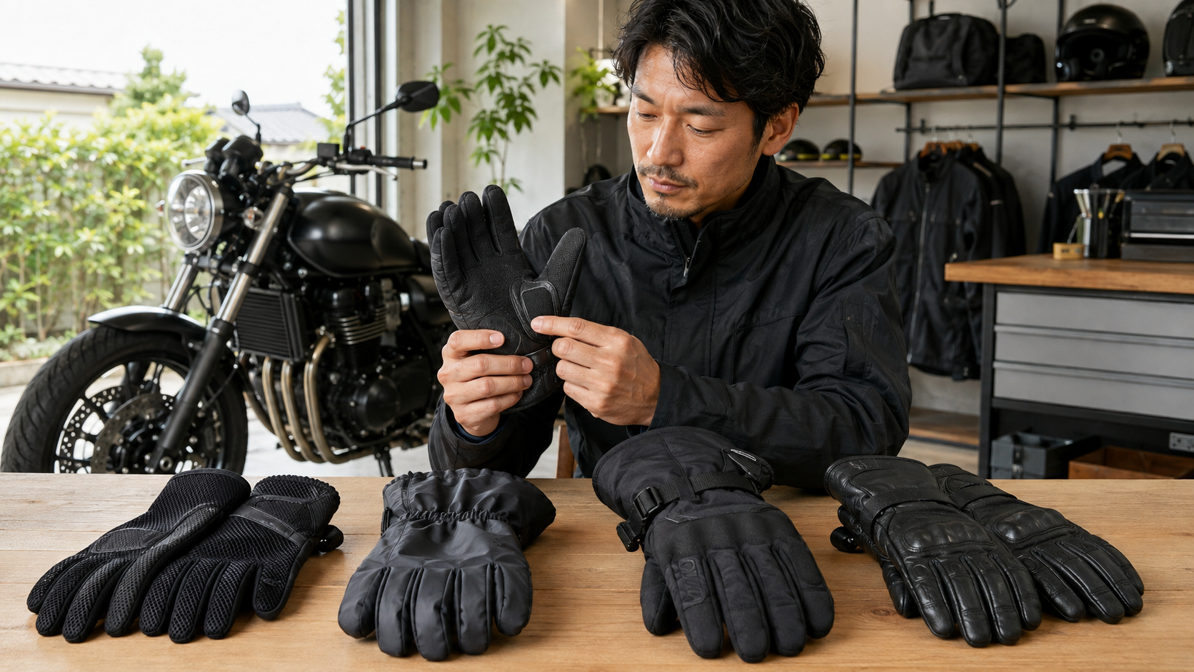夏用・雨用・冬用・レザーのバイクグローブを比較する日本人ライダー