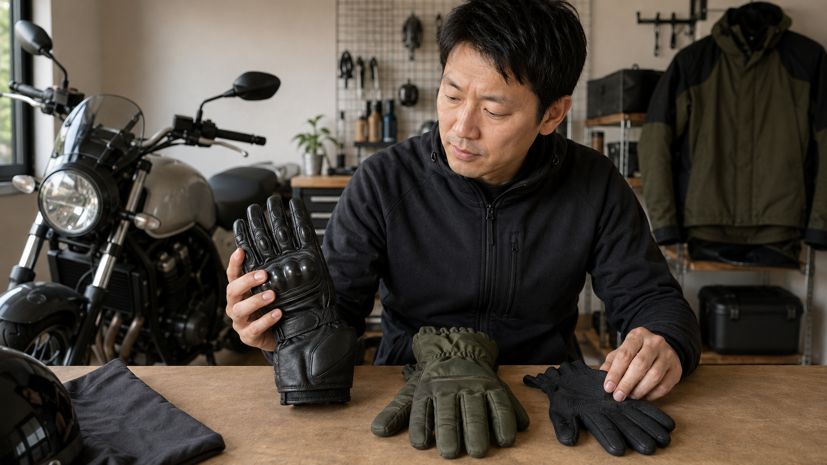 モーターサイクル用・登山用・自転車用グローブの違いを比較する日本人ライダー