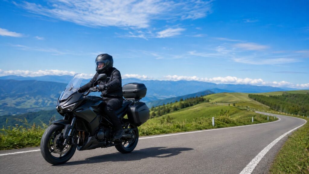 長野ビーナスラインの高原を走る中部バイクツーリング